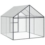 vidaXL Klietka pre vtákov Antracitová 181,5 x 221 x 173,5 cm – Obrázok 6