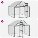 vidaXL Klietka pre vtákov Antracitová 181,5 x 221 x 173,5 cm – Obrázok 8