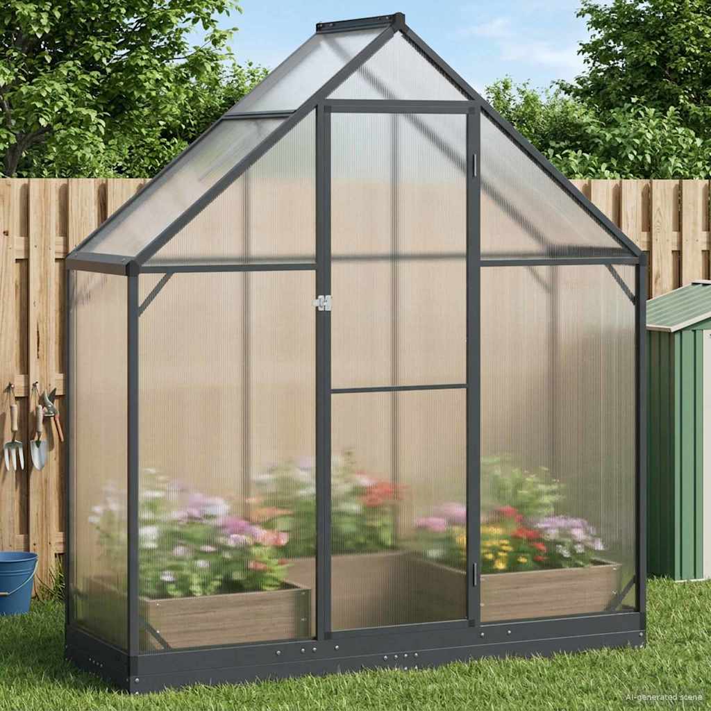 42036858_1.jpg vidaXL Záhradný skleník s dverami Antracitová 183,5 x 63,5 x 207 cm – Obrázok 1