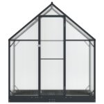 vidaXL Záhradný skleník s dverami Antracitová 183,5 x 63,5 x 207 cm – Obrázok 4