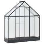 vidaXL Záhradný skleník s dverami Antracitová 183,5 x 63,5 x 207 cm – Obrázok 6