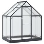 vidaXL Záhradný skleník s dverami Antracitová 183,5 x 123 x 207 cm – Obrázok 2