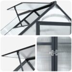 vidaXL Záhradný skleník s dverami Antracitová 183,5 x 123 x 207 cm – Obrázok 7