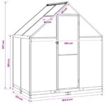vidaXL Záhradný skleník s dverami Antracitová 183,5 x 123 x 207 cm – Obrázok 9
