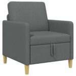 vidaXL Sofa s úložným priestorom Tmavosivá 72 x 78 x 87 cm Polyester – Obrázok 2