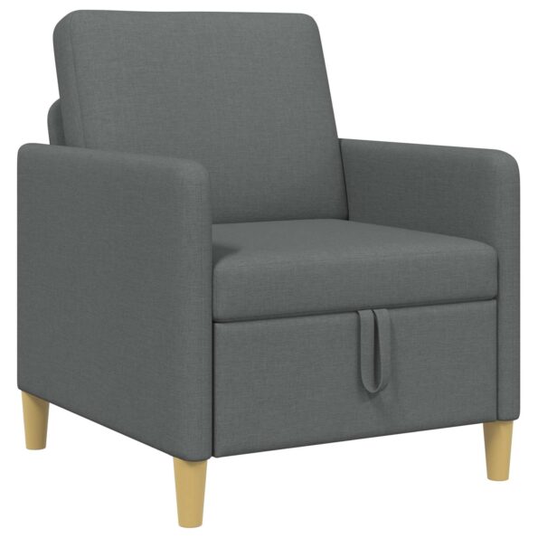 vidaXL Sofa s úložným priestorom Tmavosivá 72 x 78 x 87 cm Polyester – Obrázok 2
