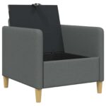 vidaXL Sofa s úložným priestorom Tmavosivá 72 x 78 x 87 cm Polyester – Obrázok 4