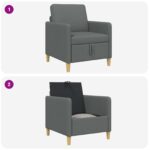 vidaXL Sofa s úložným priestorom Tmavosivá 72 x 78 x 87 cm Polyester – Obrázok 8
