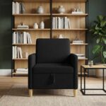 vidaXL Sofa s úložným priestorom Čierna 72 x 78 x 87 cm Polyester