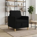 vidaXL Sofa s úložným priestorom Čierna 72 x 78 x 87 cm Polyester – Obrázok 3