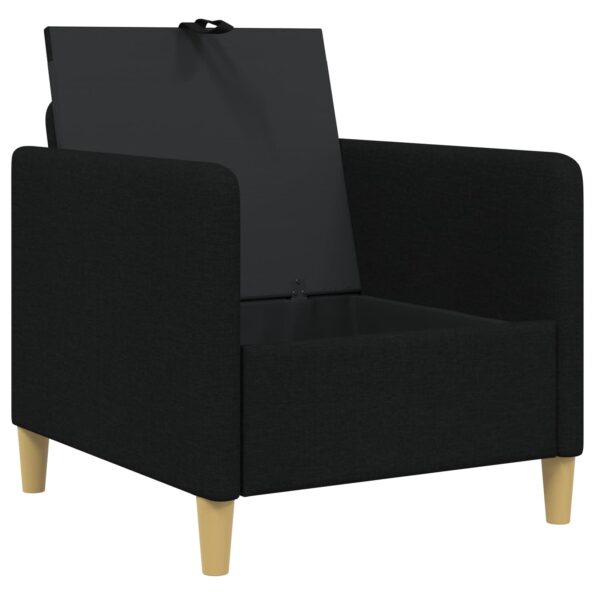 vidaXL Sofa s úložným priestorom Čierna 72 x 78 x 87 cm Polyester – Obrázok 4