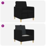vidaXL Sofa s úložným priestorom Čierna 72 x 78 x 87 cm Polyester – Obrázok 8