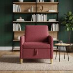 vidaXL Sofa s úložným priestorom Víno červené 72 x 78 x 87 cm – Obrázok 3