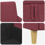 vidaXL Sofa s úložným priestorom Víno červené 72 x 78 x 87 cm – Obrázok 7
