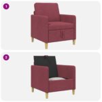 vidaXL Sofa s úložným priestorom Víno červené 72 x 78 x 87 cm – Obrázok 8