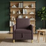 vidaXL Sofa s úložným priestorom Tmavohnedá 72 x 78 x 87 cm Polyester