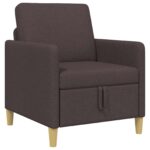 vidaXL Sofa s úložným priestorom Tmavohnedá 72 x 78 x 87 cm Polyester – Obrázok 2
