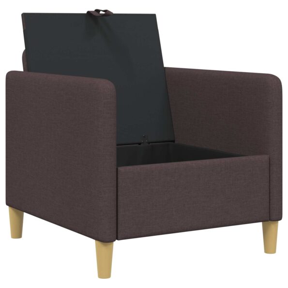 vidaXL Sofa s úložným priestorom Tmavohnedá 72 x 78 x 87 cm Polyester – Obrázok 4