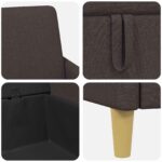 vidaXL Sofa s úložným priestorom Tmavohnedá 72 x 78 x 87 cm Polyester – Obrázok 7
