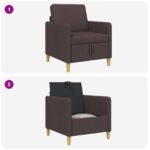 vidaXL Sofa s úložným priestorom Tmavohnedá 72 x 78 x 87 cm Polyester – Obrázok 8