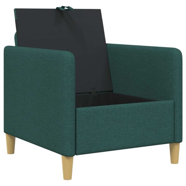 vidaXL Sofa s úložným priestorom Tmavozelená 72 x 78 x 87 cm Polyester – Obrázok 4
