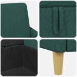 vidaXL Sofa s úložným priestorom Tmavozelená 72 x 78 x 87 cm Polyester – Obrázok 7