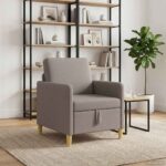 vidaXL Sofa s úložným priestorom Sivohnedá 72 x 78 x 87 cm Polyester