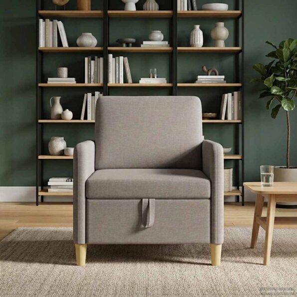 vidaXL Sofa s úložným priestorom Sivohnedá 72 x 78 x 87 cm Polyester – Obrázok 3