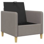 vidaXL Sofa s úložným priestorom Sivohnedá 72 x 78 x 87 cm Polyester – Obrázok 4
