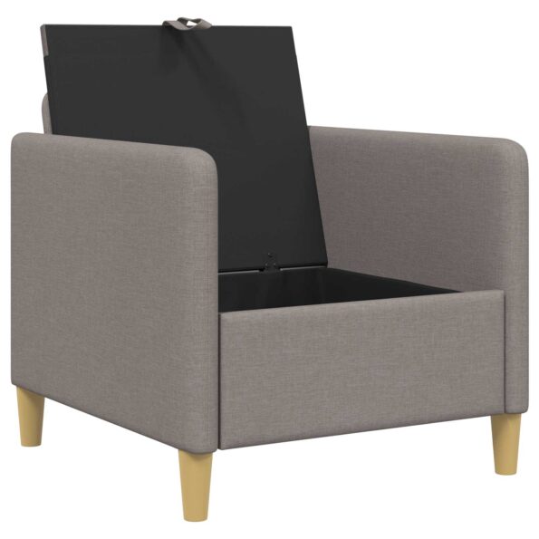 vidaXL Sofa s úložným priestorom Sivohnedá 72 x 78 x 87 cm Polyester – Obrázok 4