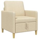 vidaXL Sofa s úložným priestorom Krémová 72 x 78 x 87 cm Polyester – Obrázok 2