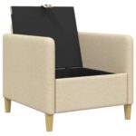 vidaXL Sofa s úložným priestorom Krémová 72 x 78 x 87 cm Polyester – Obrázok 4