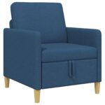 vidaXL Sofa s úložným priestorom Modrá 72 x 78 x 87 cm Polyester – Obrázok 2