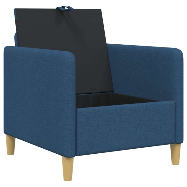 vidaXL Sofa s úložným priestorom Modrá 72 x 78 x 87 cm Polyester – Obrázok 4