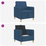 vidaXL Sofa s úložným priestorom Modrá 72 x 78 x 87 cm Polyester – Obrázok 8