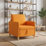 vidaXL Sofa s úložným priestorom Tmavá žltá 72 x 78 x 87 cm Polyester