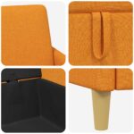 vidaXL Sofa s úložným priestorom Tmavá žltá 72 x 78 x 87 cm Polyester – Obrázok 7