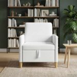 vidaXL Sofa s úložným priestorom Biela 72 x 78 x 87 cm Polyester
