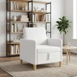vidaXL Sofa s úložným priestorom Biela 72 x 78 x 87 cm Polyester – Obrázok 3