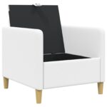 vidaXL Sofa s úložným priestorom Biela 72 x 78 x 87 cm Polyester – Obrázok 4