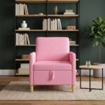 vidaXL Sofa s úložným priestorom Ružová 72 x 78 x 87 cm Polyester – Obrázok 3