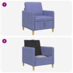 vidaXL Sofa s úložným priestorom Modrá džínovina 72 x 78 x 87 cm – Obrázok 8