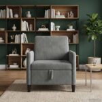 vidaXL Sofa s úložným priestorom Tmavosivá 72 x 78 x 87 cm Polyester – Obrázok 3