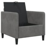 vidaXL Sofa s úložným priestorom Tmavosivá 72 x 78 x 87 cm Polyester – Obrázok 4