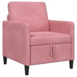 vidaXL Sofa s úložným priestorom Ružová 72 x 78 x 87 cm Polyester – Obrázok 2
