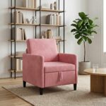 vidaXL Sofa s úložným priestorom Ružová 72 x 78 x 87 cm Polyester – Obrázok 3