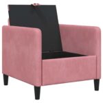 vidaXL Sofa s úložným priestorom Ružová 72 x 78 x 87 cm Polyester – Obrázok 4