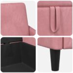 vidaXL Sofa s úložným priestorom Ružová 72 x 78 x 87 cm Polyester – Obrázok 7