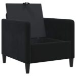 vidaXL Sofa s úložným priestorom Čierna 72 x 78 x 87 cm Polyester – Obrázok 4