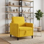 vidaXL Sofa s úložným priestorom Žltá 72 x 78 x 87 cm Polyester